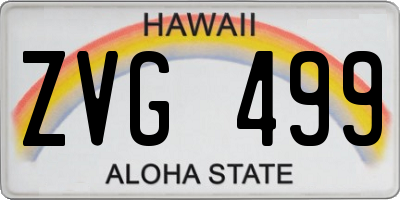 HI license plate ZVG499