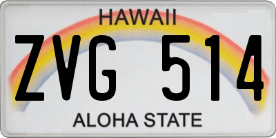 HI license plate ZVG514
