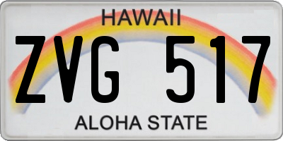 HI license plate ZVG517