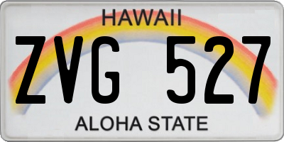 HI license plate ZVG527
