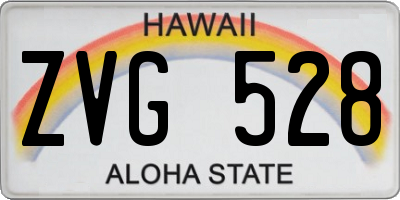 HI license plate ZVG528