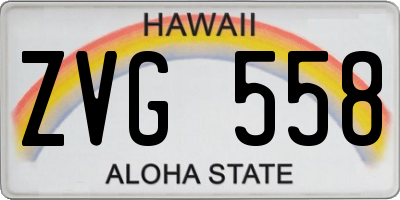 HI license plate ZVG558