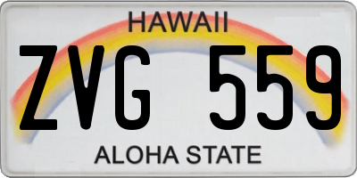 HI license plate ZVG559