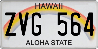 HI license plate ZVG564