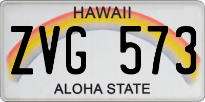 HI license plate ZVG573
