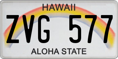 HI license plate ZVG577