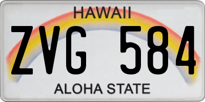 HI license plate ZVG584