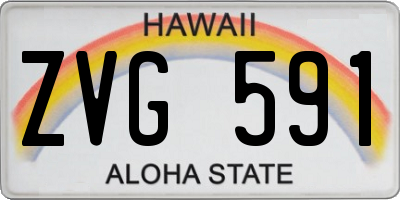 HI license plate ZVG591