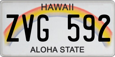 HI license plate ZVG592