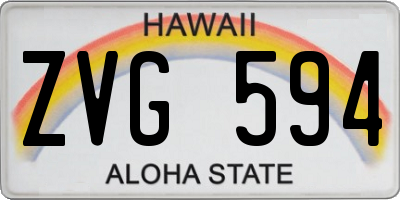 HI license plate ZVG594