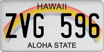 HI license plate ZVG596