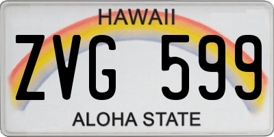 HI license plate ZVG599
