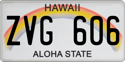 HI license plate ZVG606