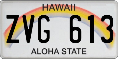 HI license plate ZVG613