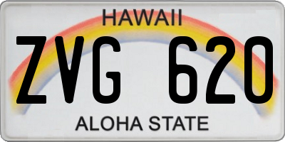 HI license plate ZVG620