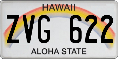 HI license plate ZVG622