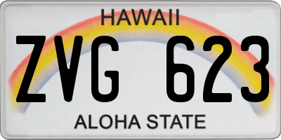 HI license plate ZVG623