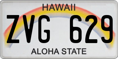 HI license plate ZVG629