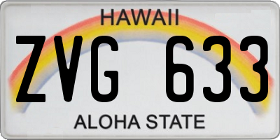 HI license plate ZVG633