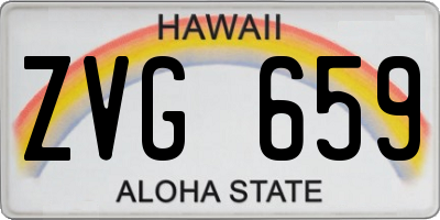 HI license plate ZVG659