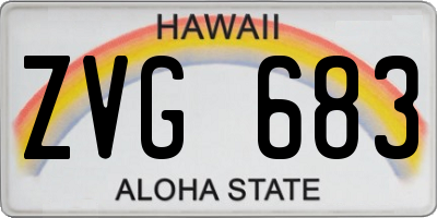 HI license plate ZVG683