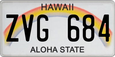 HI license plate ZVG684