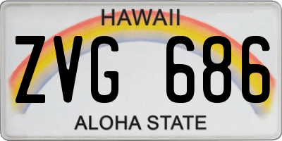HI license plate ZVG686