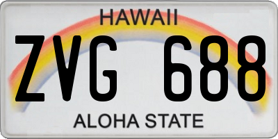 HI license plate ZVG688