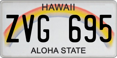 HI license plate ZVG695