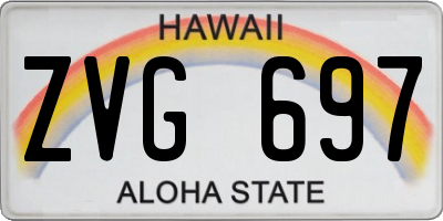 HI license plate ZVG697