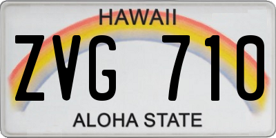 HI license plate ZVG710