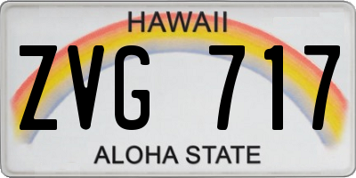HI license plate ZVG717