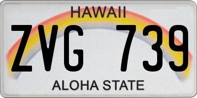 HI license plate ZVG739