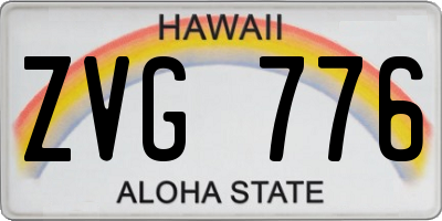 HI license plate ZVG776