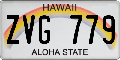 HI license plate ZVG779