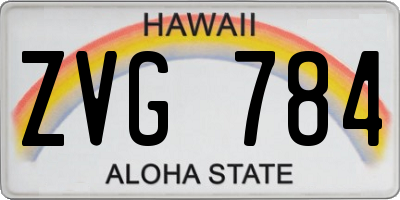 HI license plate ZVG784