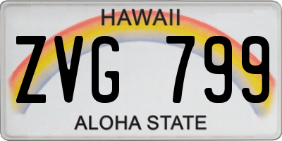 HI license plate ZVG799