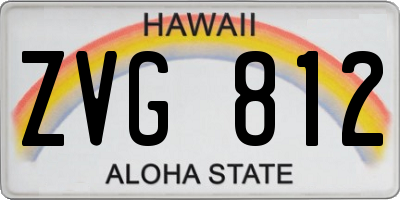 HI license plate ZVG812