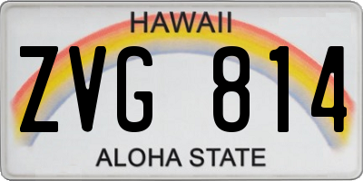 HI license plate ZVG814