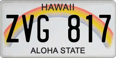 HI license plate ZVG817