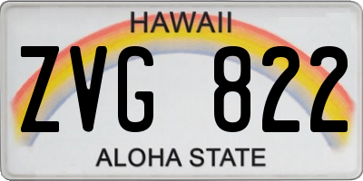 HI license plate ZVG822