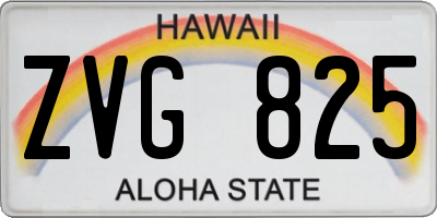 HI license plate ZVG825