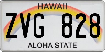 HI license plate ZVG828