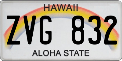 HI license plate ZVG832