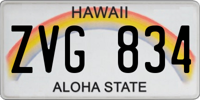 HI license plate ZVG834