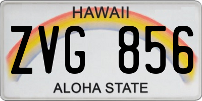 HI license plate ZVG856