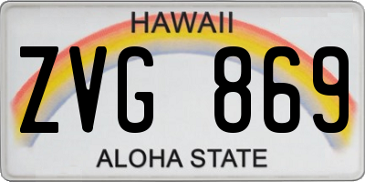 HI license plate ZVG869