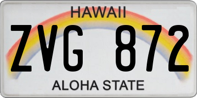 HI license plate ZVG872