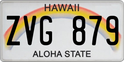 HI license plate ZVG879