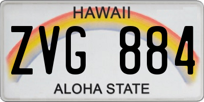 HI license plate ZVG884